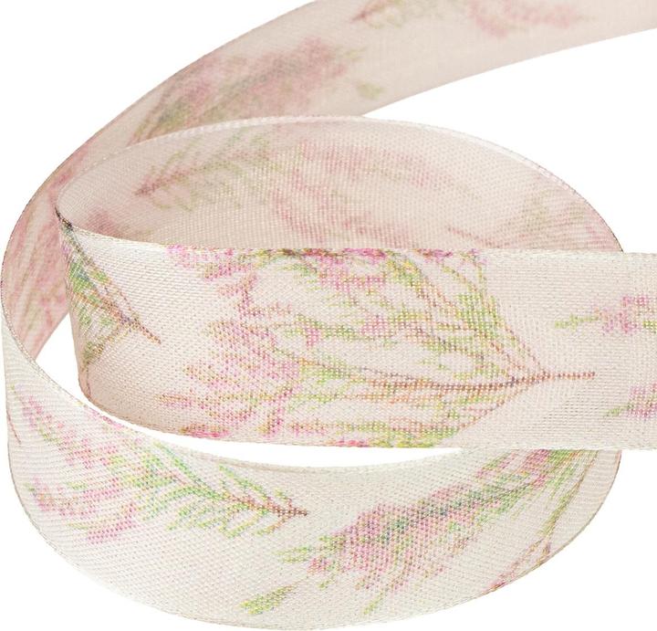 Produktbild Viana Geschenkband mit Heidekraut-Motiv für kreative Dekorationen im Herbst