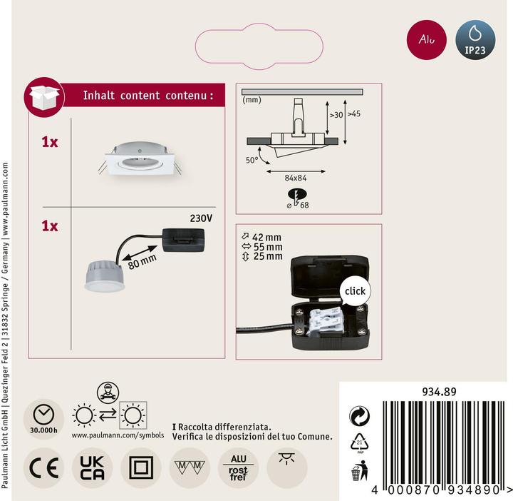 Produktbild Paulmann Einbauleuchte Nova Set (460 lm)