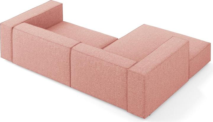 Actual product image Cosmopolitan Design Left Corner Sofa, "Arendal", 3 Seats, Pink, 224x166x70 Made in Europe (3-seater, Corner sofa)