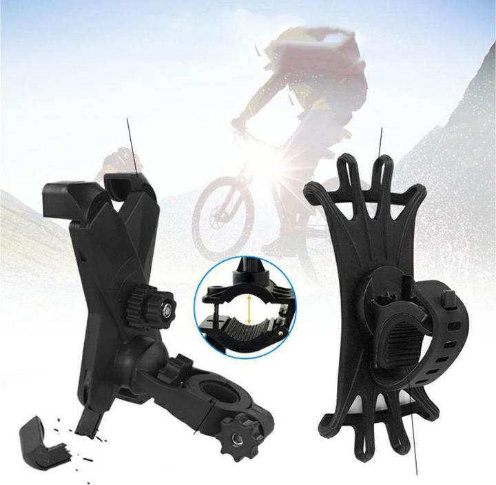 Actual product image Deltalabs Universal Fahrrad Velo Silikon Halterung 360° Drehbar Handy / Smartphone (4"- 6")