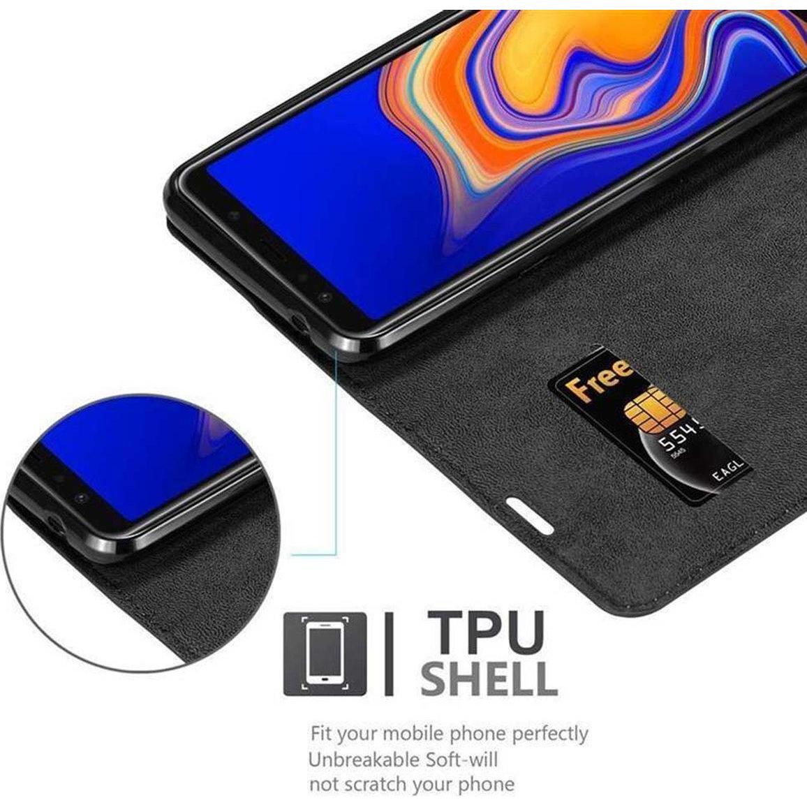 Thumbnail - Cadorabo Book Invisible Magnet Cover (Samsung Galaxy A6s), Smartphone Hülle, Schwarz