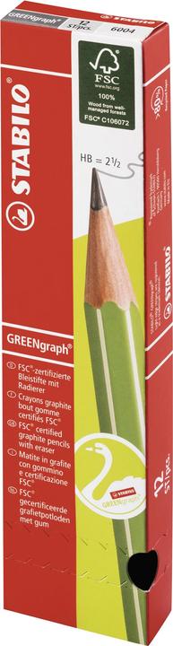 Image du produit STABILO GREENgraph Crayon avec gomme HB (2.20 mm, HB, 1 x)