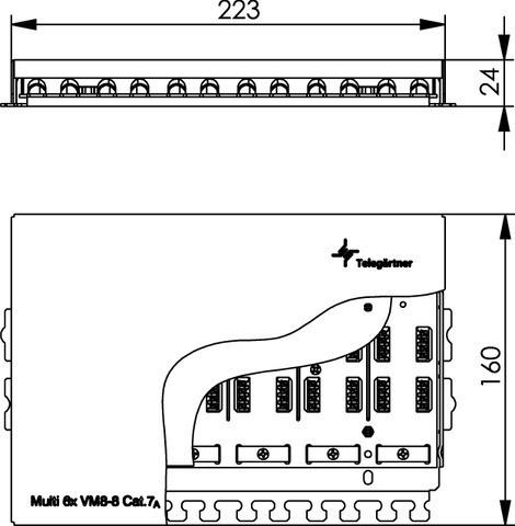 Image du produit Telegärtner Boîte de connexion Port CAT 7 (Serre-câbles en plastique, 160 mm, 1 pcs)