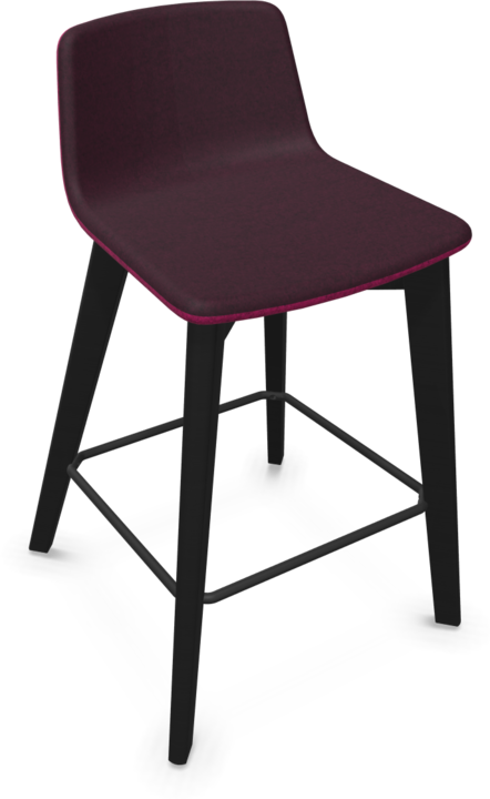 Bordeaux - Red melange, Ash stained black