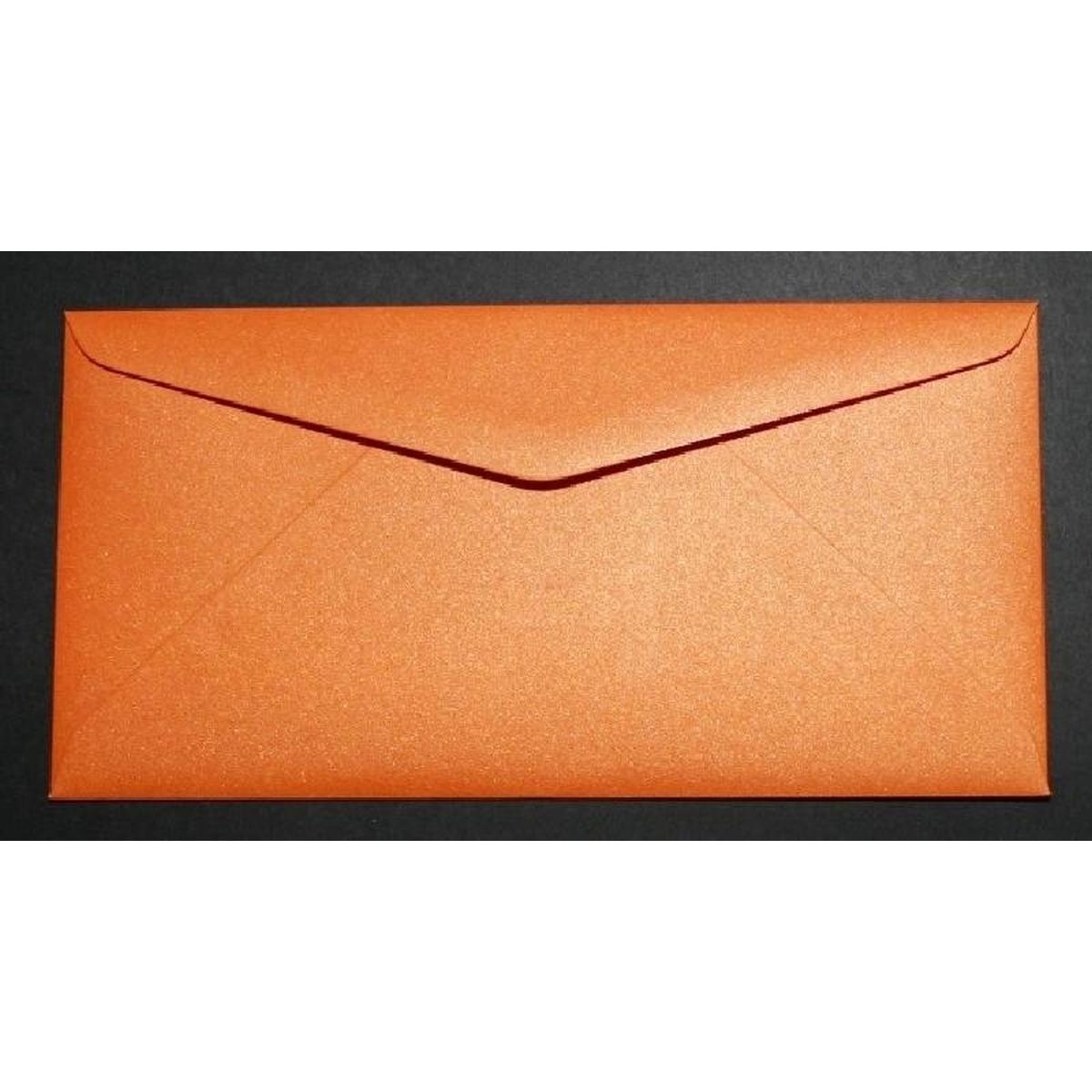 Thumbnail - Blanke, Briefumschlag, Briefumschläge DINlang 120g/qm gummiert VE=100 Stück glamour orange (110 x 220 mm, 100 x)