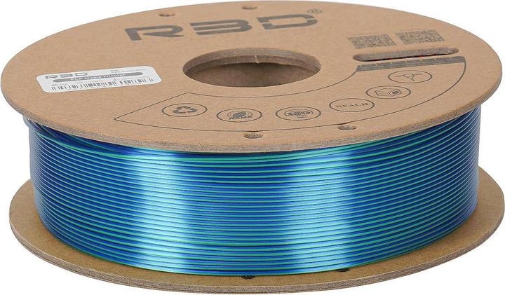 Actual product image R3D eSilk Mystic PLA Red Green Blue Filament 1.75mm 1Kg (PLA, 1.75 mm, 1000 g, Multicoloured)