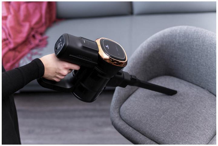 Immagine prodotto BerlingerHaus Aspirapolvere a batteria di design, motore BLDC da 220 W, batteria Li-ION da 25,9 V, nero-oro rosa