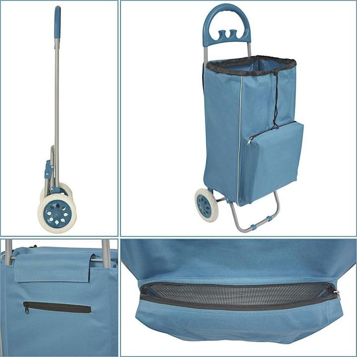 Produktbild ProWorld Shopping Bag On Wheels With Frame 40l Blue