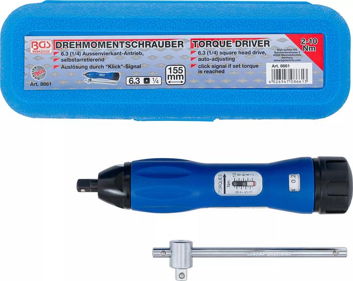 Actual product image BGS Torque Wrench 6.3 mm (1/4") 2 - 10 Nm (1/4", 2 - 10 Nm)