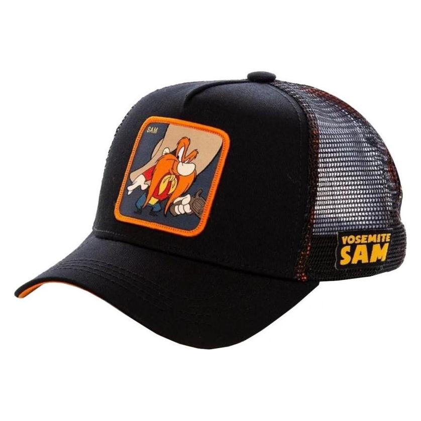 Capslab, Mannen, Kappen, Looney Tunes Yosemite Sam Pet, Zwart, (Eén Maat Voor Iedereen)