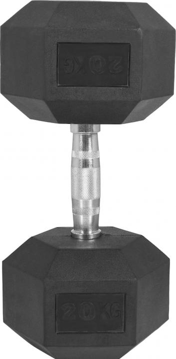 Produktbild Gorilla Sports Hexagon Gummi Studio Hantel (1 x 20 kg)