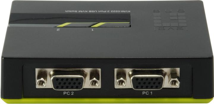 Actual product image LevelOne KVM-0222, 1 User - 2 PCs, USB