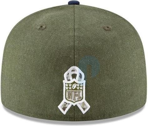Image du produit New Era NFL - Los Angeles Rams - On Field 2018 Salute to Service 59Fifty Cap Olive 7 1/4 (56)