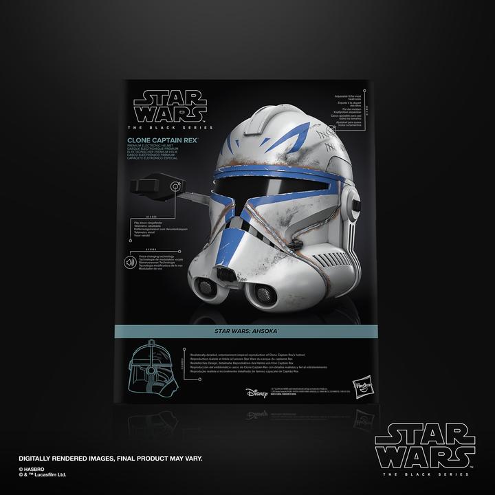Produktbild Hasbro Star Wars The Black Series elektronischer Klon Captain Rex Premium Helm, Rollenspielartikel zu Star