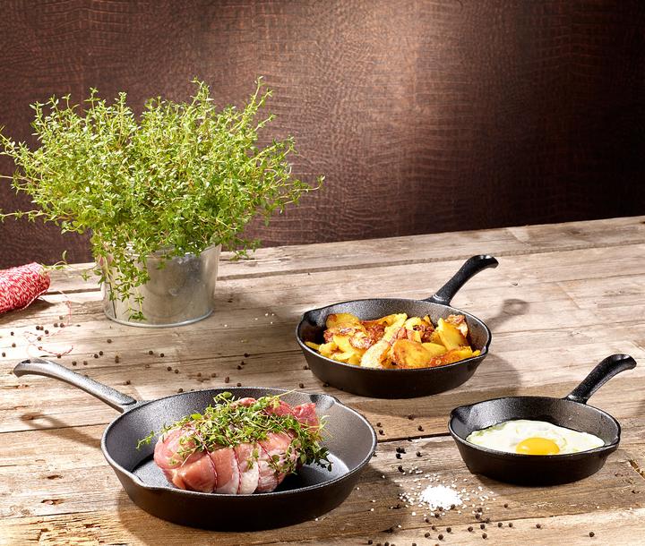 Actual product image Tornwald-Schmiede Cast iron pan, 12.5 cm (12 cm, Pan set + pot set, Cast iron)