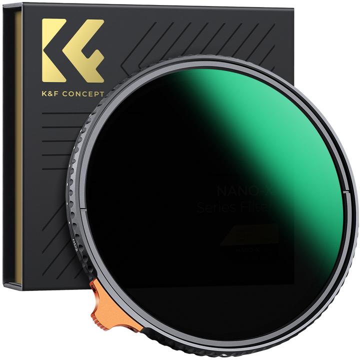 Produktbild K&F Concept 67MM Variable ND2-ND400 Lens Filter (1-9 Stops) 28 Multi-Layer Green Coatings HD Waterproof Scratch