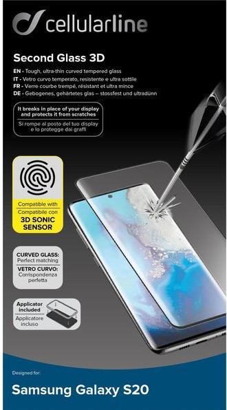 Image du produit Cellularline Second Glass 3D (1 pcs, Samsung Galaxy S20)