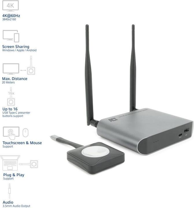 Produktbild ACT Aero 4K Wireless Presentation System (20 m)