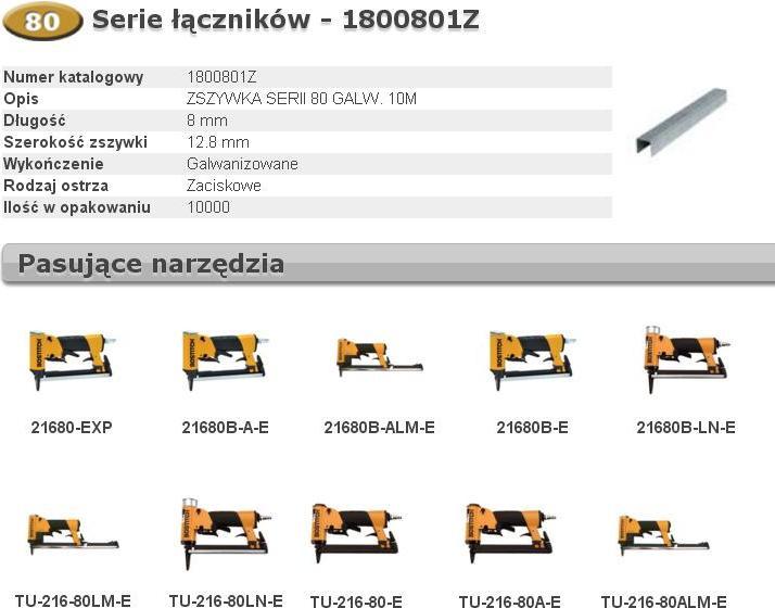 Actual product image Stanley BOSTITCH ZSZYWKI 80 8mm 10 000 szt. (10000x)
