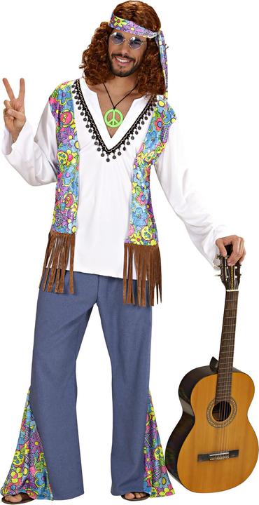 Produktbild Widmann Hippie Kostüm: Flower Power Outfit (XXL)