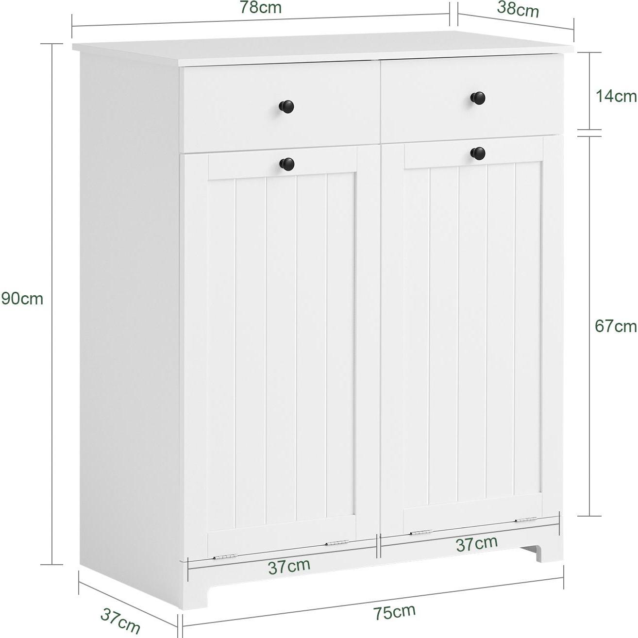 SoBuy, Badezimmerschrank, Wäscheschrank (78 x 38 x 90 cm)