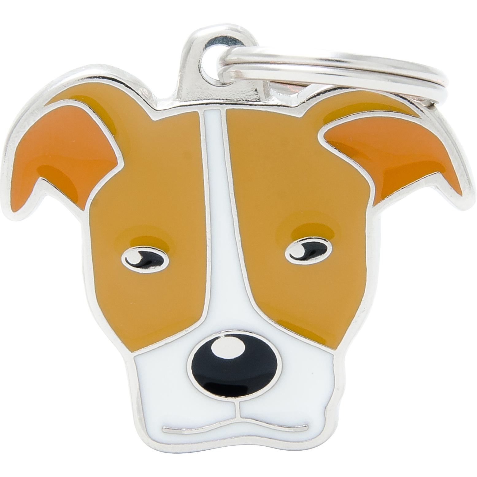 Myfamily Amici di MyFa tegn, amerikansk pitbull terrier, rød (Cane), Collare + Guinzaglio