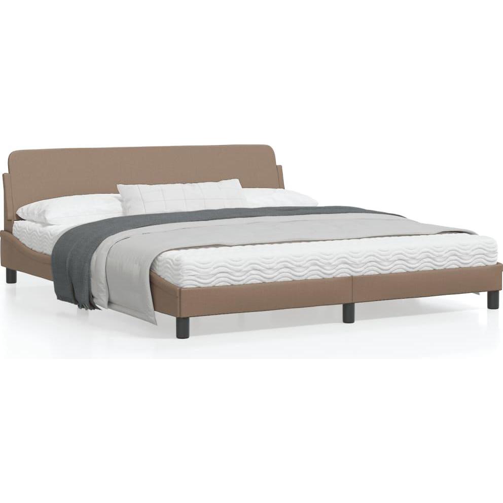VidaXL, Bett, Bettgestell mit Kopfteil Kunstleder (180 x 200 cm)