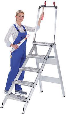 Actual product image kaiserkraft Aluminum folding stairs (Stile, 55 cm)