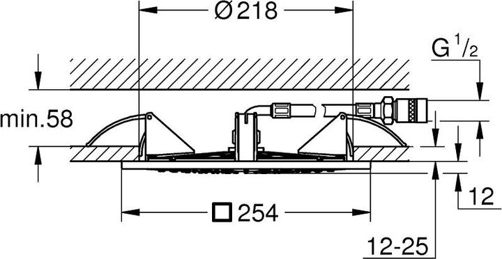 Image du produit Grohe Douche de tête RAINSHOWER F-SERIES 10" 254x254mm chr (1 Types de jets, 18 l/min)