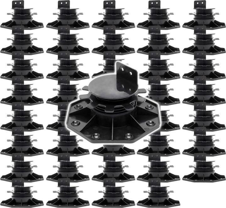 Actual product image XPOtool Corner Support Feet Set of 40 2700kg Capacity Feet Adjustable in Height 33-64mm Terrace (40 x)
