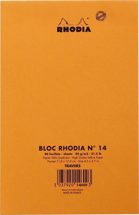 Image du produit Rhodia Blocs agrafés 80 g Basics (A1, À rayures)