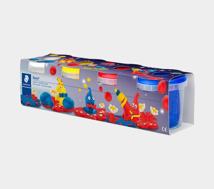 Actual product image Staedtler Play dough Basic 4pcs. white,yellow,red,blue