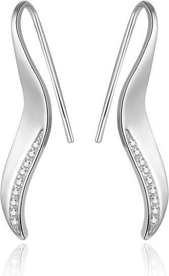 Image du produit Beneto Boucles d'oreilles en argent avec zircons AGUV1966 (L)