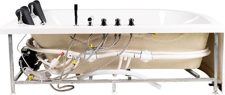 Actual product image Home Deluxe Whirlpool bath 2 persons DOLPHIN (left) - 180x120x65cm (120 cm, 180 cm)