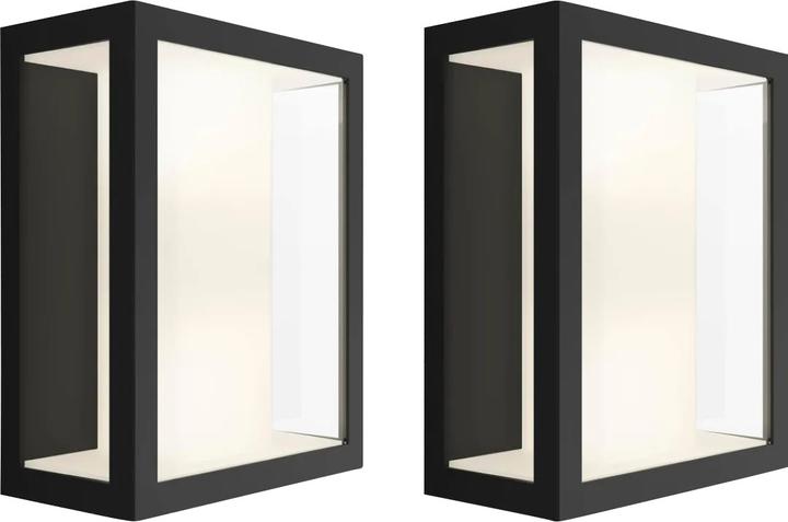 Productafbeelding Philips Hue Impress muurlamp wit en Color zwart ras duo pack