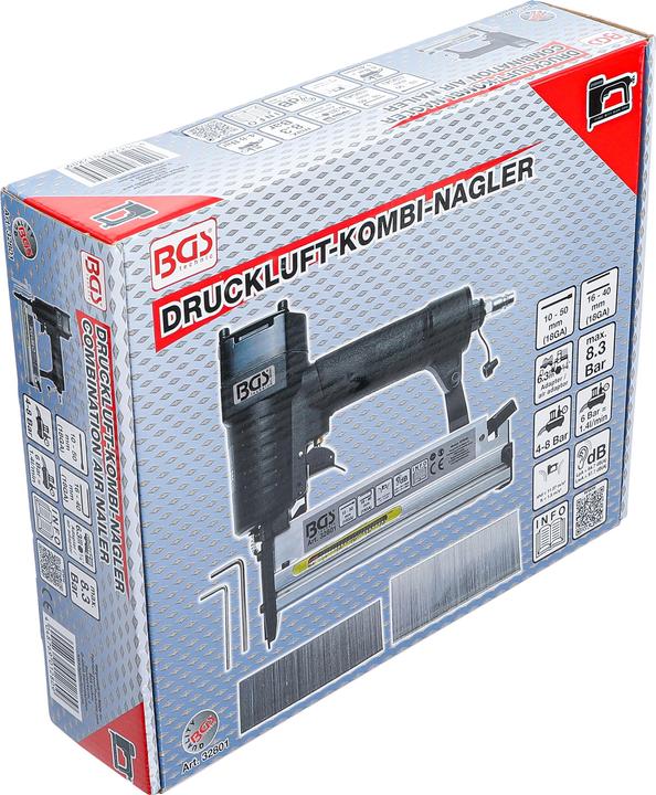 Produktbild BGS Druckluft-Kombi-Nagler 50 mm