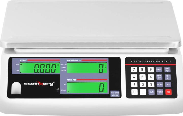 Produktbild Steinberg Zählwaage Inventurwaage Referenzwaage Stückzählwaage Stückzahl 30 kg / 1 g