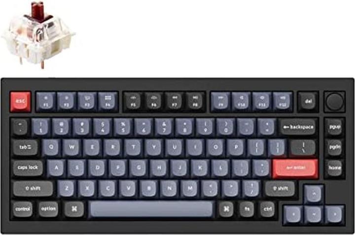 Produktbild Keychron Key Q1 Knob 75% Alu RGB Gat Brown bk H Q1-M3-DE (DE, Kabelgebunden)