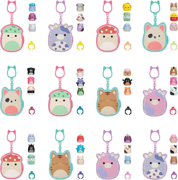 Productafbeelding Squishmallows Squish-a-longs 2,5 cm Nøglering 3-pak - verschillende varianten