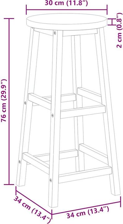 Produktbild vidaXL Barstuhl