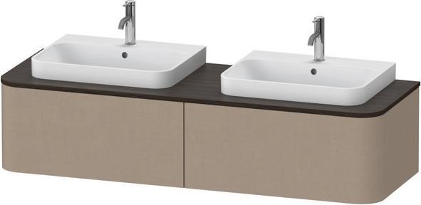 Actual product image Duravit Happy D.2 Plus Vanity unit base for wall-mounted console, 1600x550 mm, 2 pull-outs, for 2 to (160 x 55 x 35.5 cm)