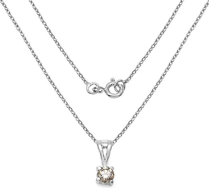 Immagine prodotto Xen Ciondolo solitario con catena diamante 0,25ct. 45 cm Argento 925 (Argento 925, 45 cm)
