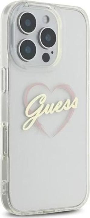 Produktbild Guess GUHCP16XHCHGSPT iPhone 16 Pro Max 6.9" przeźroczysty/transparent hardcase IML Heart (Apple iPhone 16 Pro Max)