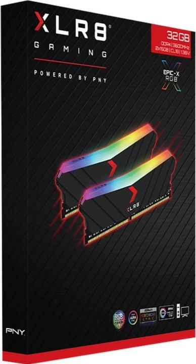 Actual product image PNY Gaming Epic-x (2 x 16GB, 3600 MHz, DDR4-RAM, DIMM)