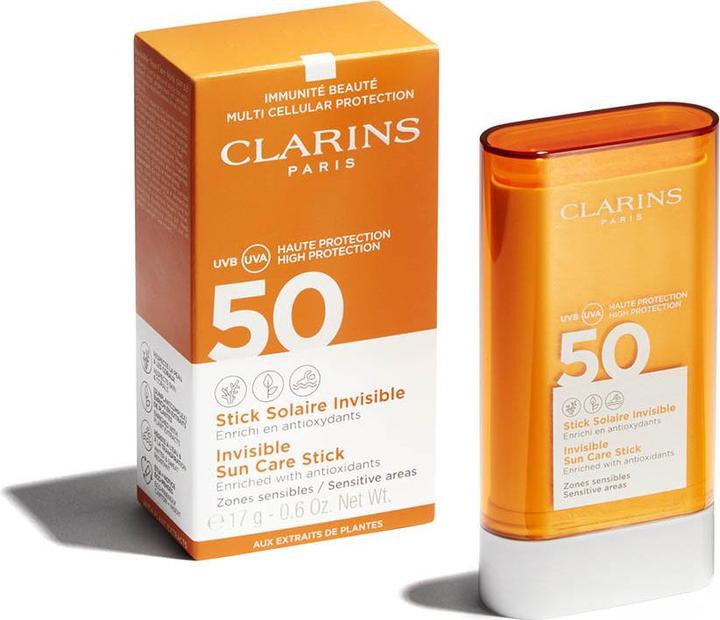 Actual product image Clarins Invisible Sun Care Stick (Sun stick, Sun cream face, SPF 50, 69 g)