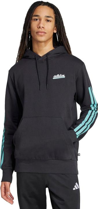 Produktbild Adidas Herren-Sweatshirt mit farbigem Schriftzug, schwarz (S)