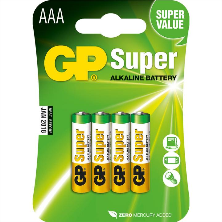 Immagine prodotto GP Batteries Super Alcalina (4 pz., AAA, 2400 mAh)