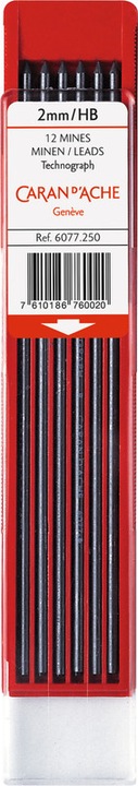 Image du produit Caran d'Ache Mines Technograph (Recharger, Noir, 2 mm)