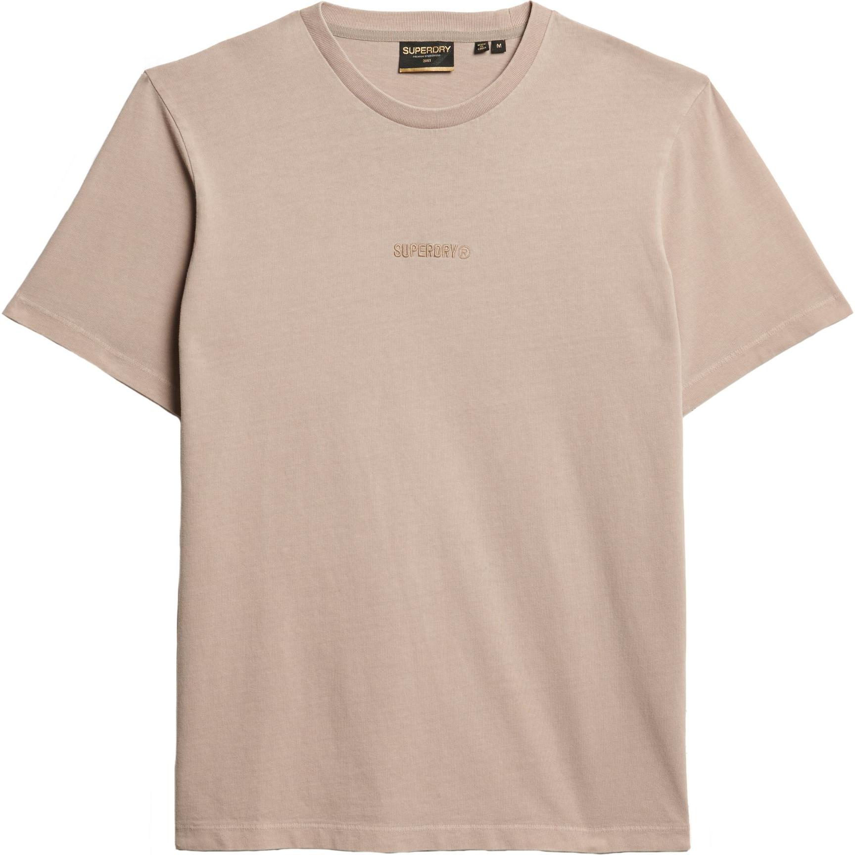 Superdry, Herren, Shirt, T-Shirt mit Mikro-Logo, Beige, (XL)