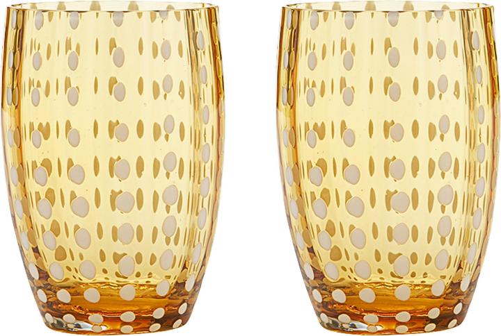 Immagine prodotto Zafferano Trinkglas Perle amber (0.32 l, 2x)